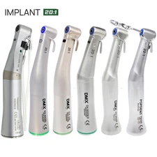 DMXDENT Dental Surgical 20:1 Contra Angle Implant Handpiece Fiber Optic / No LED