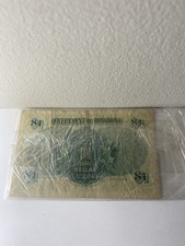 Rare Homg Kong 1 Dollar Bank Note 1952 Portrait  of Queen Elizabeth II