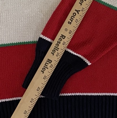 Suéter Tejido Vintage Y2K Años 90 La Mode Mujer Multicolor Rayas Talla Med Hecho en EE. UU. - Imagen 10 de 11