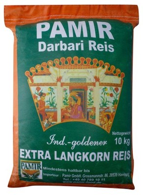 Pamir Darbari Indien Langkorn Reis 10 Kg Basmati Reis Rice Aromatisch Polo