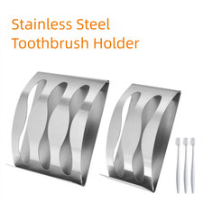 Wall Mounted Toothbrush Holder Stainless Steel Toothbrush Rack Razor Stand