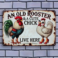 Chicken Coop Sign Funny Aluminum Sign 8x12 Farmhouse Decorative Gift