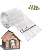 Dog Door Replacement Flap 12'' x 8' Clear PVC Doggie Flaps Customizable