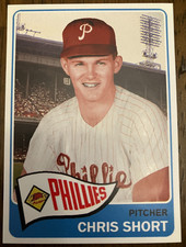 PHILADELPHIA PHILLIES: Chris Short Custom Modern 1965 Style Art Card