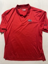 Ole Miss Rebels Polo Shirt Under Armour Heat Gear Red XL Extra Large Football