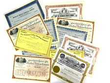 Lot 12 Vintage Stock Certificate Mining Metal Milling Smelting Refining 1890's