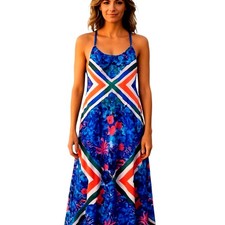 Fashion Nova Medium Tall Women's Sleeveless Maxi BOHO Sun Dress Miss Size 8 10 M