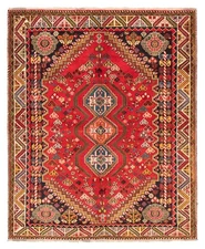 Traditional Vintage Hand-Knotted Oriental Carpet 6'9" x 8'3" Wool Area Rug
