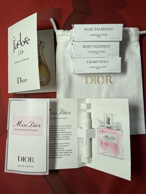 Dior DIORIVIERA BOIS TALISMAN J'adore Miss Dior Bouquet Sample Sprays Gift Bag