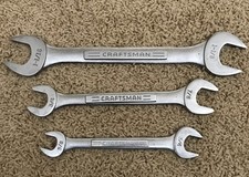 3 Vintage Craftsman USA Double Open-End Wrenches VV 44586  VV 44584  VV 44582