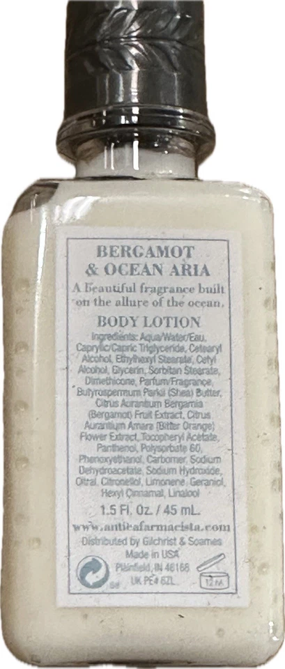 ¡¡30 onzas!! Loción corporal Antica Farmacista BERGAMOTA OCÉANO Y ARIA Ritz Carlton Foto 2 de 2