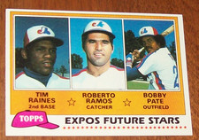 1981 Topps Expos Future Stars Tim Raines/Roberto Ramos/B. Pate Rookie Card-479. rookie card picture
