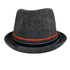Kenny K's Men's Tweed Short Brim Fedora Porkpie Boater Derby 100% Poly M/L/XL