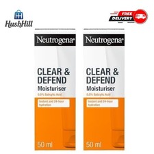 Neutrogena Clear and Defend Moisturiser, 50 ml (Pack of 2)