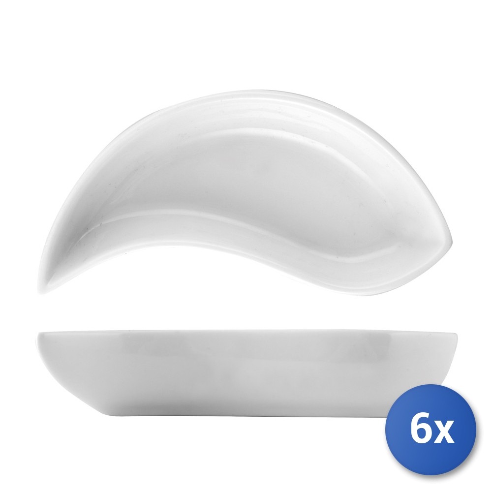 6 Mini Porcelain Cups, 12x10 cm, White Color, H&H