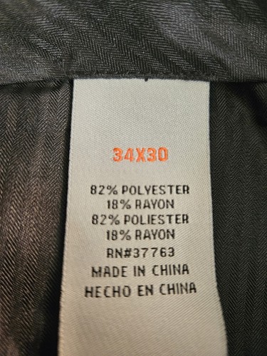 Axist City Dress Pants Mens 34x30 Slim Fit Straight Stretch Gray No Iron NEW - Picture 9 of 12
