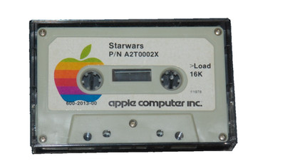 Optimized: Vintage Apple II Game Cassette 1978 A2T0002X   Star Wars & Star Trek 