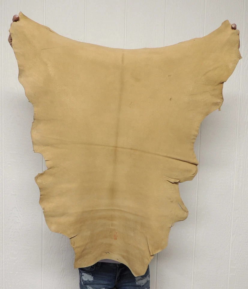 SMOKE BUCKSKIN Leather Hide for Native Crafts Laces Pipe Bags Regalia Pelt Skins - Image 3 of 4