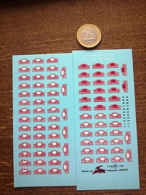 Décalcomanies / Autocollants Anciens Pour Maquette Maserati 1962 à L'échelle 1/43