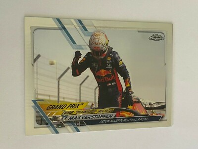 2021 Topps Chrome F1 Max Verstappen Grand Prix Winner 70th