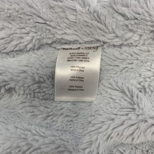 Koala Baby Gray Plush 14" square security blanket solid border, leopard print - 第 3/3 張圖片