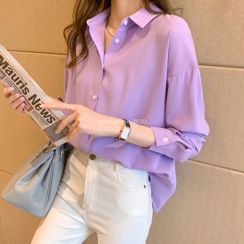 OL Elegantes Damen Frühling Button Down Hemd Business Karriere Büro Arbeit Top Bluse - Bild 6 von 68