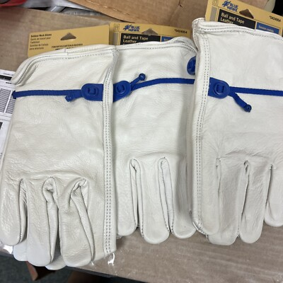 #ad NEW Blue Hawk Ball and Tape Leather Medium Outdoor Gloves #0424954 Lot Of 3 $18.00