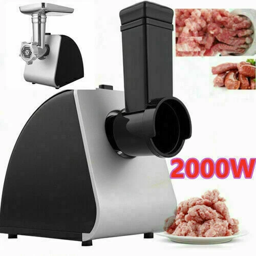 Elektrisch Fleischwolf Küchenreibe Gemüseschneider Wurstmaschine Wurstfüller DE - Bild 3 von 49