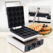 Electric Mini Belgian Waffle Maker Nonstick 16-Grid Round Waffle Baking Machine