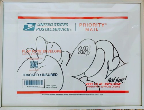 SONIC BAD markers on USPS envelope straight/back 31x24cm SEEN/FUTURA/COPE2/QUIK/IZ - Picture 2 of 6