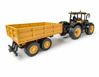 Jamara 405300 JCB Fastrac Traktor 1:16 Schlepper Landwirtschaft + 413108 Anhänge