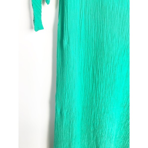 Soft Surroundings Dress Womens Large Green Cold Shoulder Tie Tassel Gauzy Beachy - Picture 4 of 12