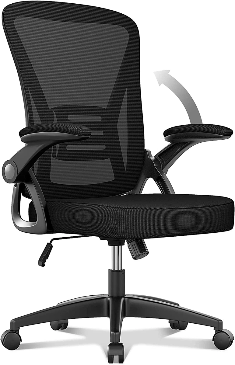 Office Chair Ergonomic Desk with 90 Flip Up Armrest Lumbar