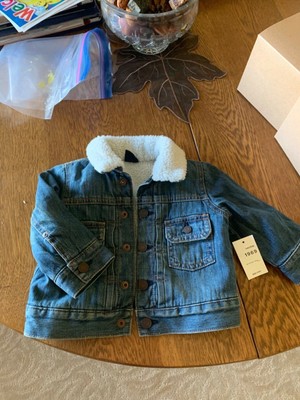 gap denim jacket with fur