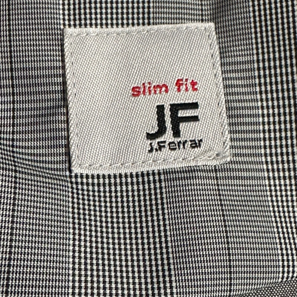 JF J.Ferrar Slim Fit Solid Gray Suit Vest 5 Button Waistcoat Lined Pockets Sz L - Image 3 of 4