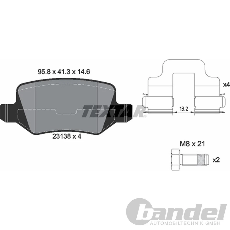 TEXTAR BREMSSCHEIBEN + BELÄGE HINTEN für MERCEDES A-KLASSE W169 + B-KLASSE W245 - Bild 3 von 4