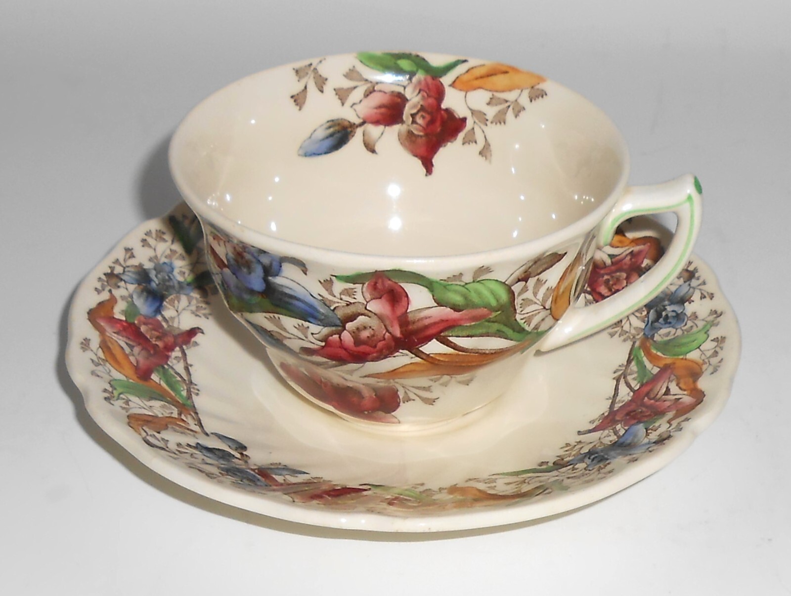Royal Doulton China Tintern Cup & Saucer Set Falak Tayyeb Platinum