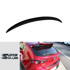 Fit For Mazda3 4th BP Hatchback Rear Trunk Middle Spoiler DTO Look Painted Black