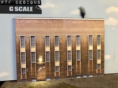 G Scale Scratch Built   INDUSTRIAL #4D  Factory Building Flat LED 1/24 1/32