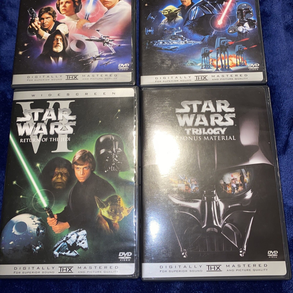 STAR WARS ORIGINAL TRILOGY (2004, FULL SCREEN, EPISODES 4-6, DVD