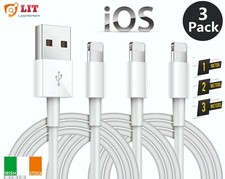 3 Pack Extra Long Strong Fast Charger Data Cable for iPhone 12 11 6 8 XS PlaiP