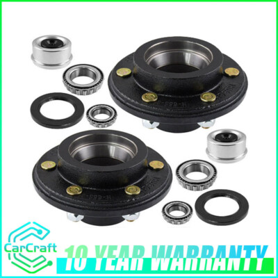 2- Trailer Hubs Convert Mobile Home with Bearings 6000# 6 Lug 6x5.5 Idler Axle