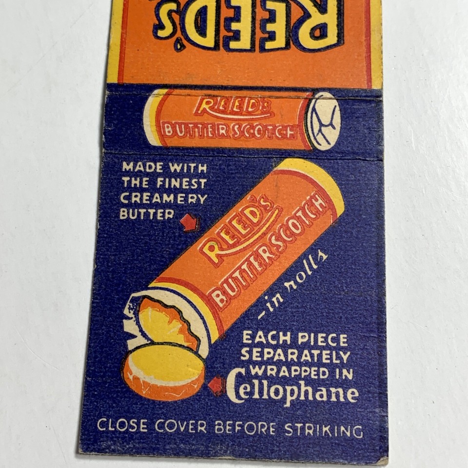 Reed’s Butterscotch Candy Matchbook Cover Grocery Store Food eBay