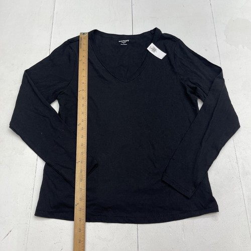 Old Navy Black Everywhere V Neck Long Sleeve T Shirt Women’s Size Medium New - Picture 4 of 6