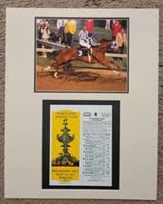 Secretariat Preakness Stakes Commemorative Signed Ron Turcotte