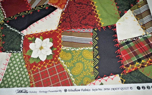 TELA DE EDREDÓN DE ALGODÓN 1 1/2 YD, COLCHA LOCA WILLIAMSBURG HOLIDAY HERITAGE, WINDHAM - Imagen 2 de 4