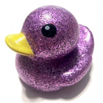 BIG GLITTER SPARKLE CRUISING DUCK LILAC PINK 3.5'' DUCKIES FAVORS CRUISE DUCKS