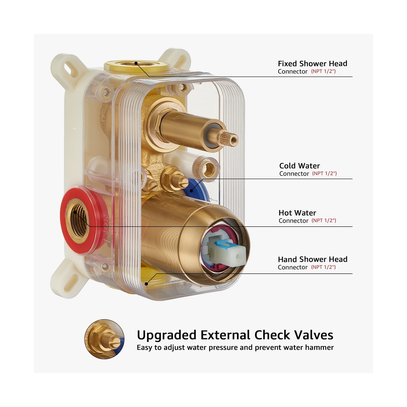 Iriber Shower System Wall Mounted Shower Faucet Mixer Set with Luxury