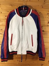 Rare Vintage Tommy Hilfiger Leather Jacket in White Size 42