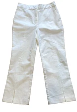 Derek Lam Crosby Women's Dress Split Hem Capri Pant Soft White Size 8 NWOT